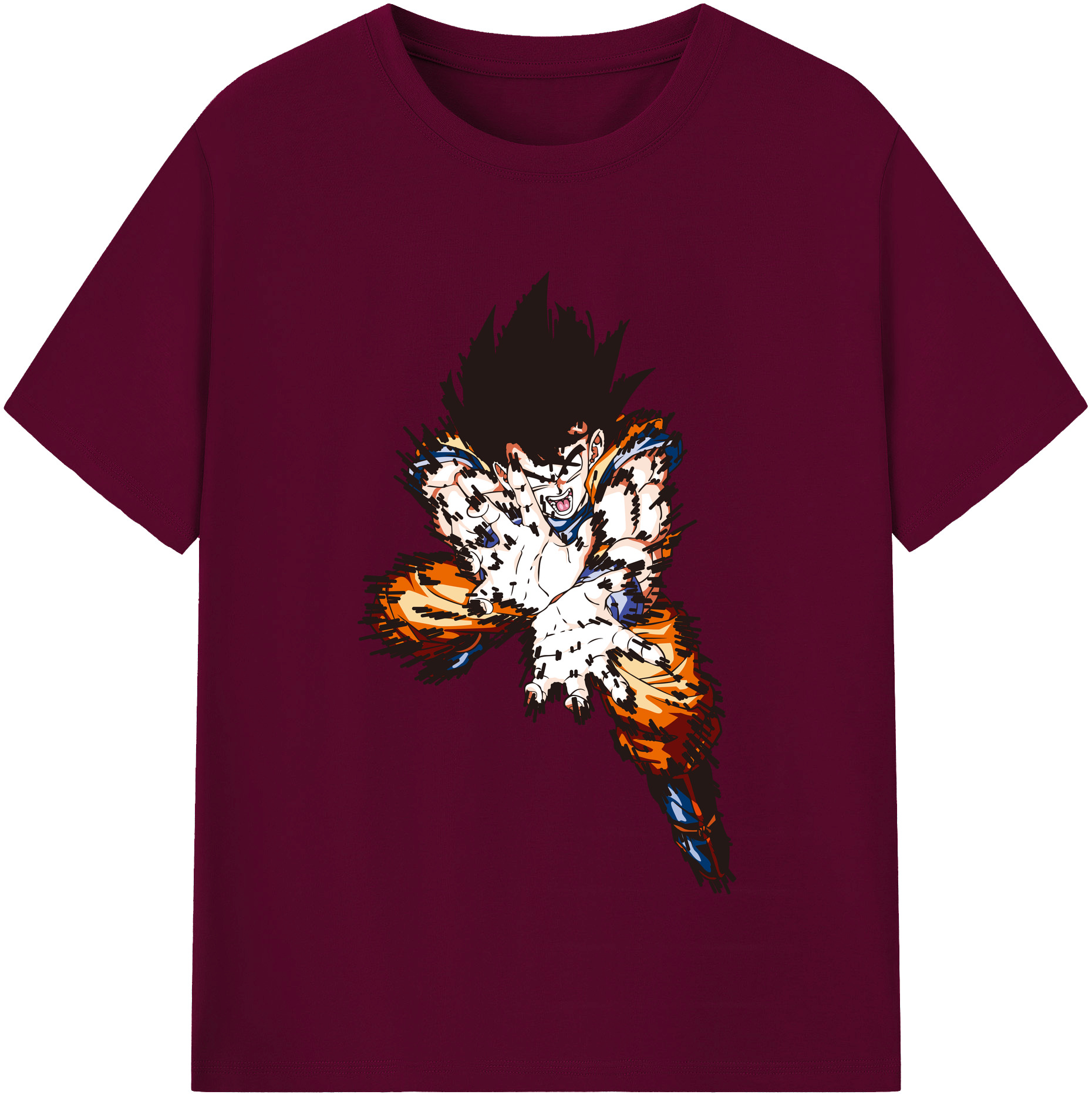 （画像用） ドラゴンボール 孫悟空（そん ごくう）Son Goku カカロット DRAGON BALL Kakarotto レディースカジュアルプリントTシャツ（綿100％）